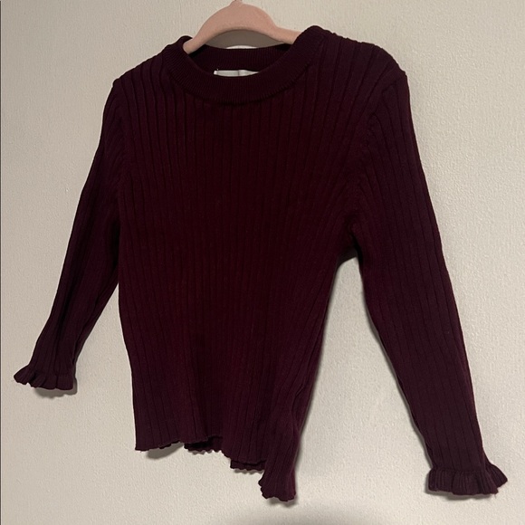 H&M Burgundy Ribbed blouse - Picture 3 of 6